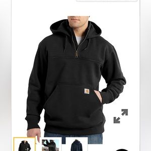 Mens carhartt rain defender loose fit heavyweight quarter zip hoodie NWT size M